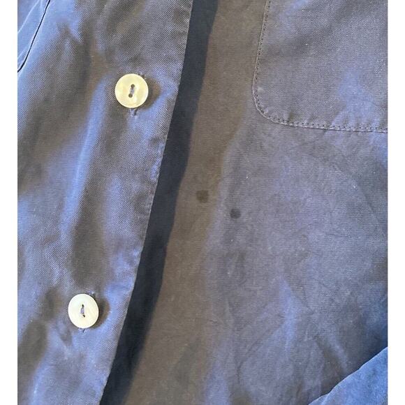 Dress Barn 100% Silk Button Up Blouse Size Medium Women’s Blue - Picture 8 of 8